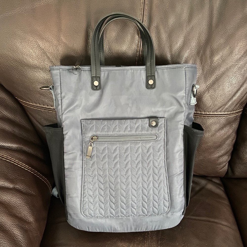Silver Sherpani Backpack Purse